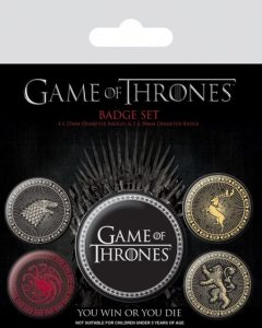 Game Of Thrones Great Houses Pin Badge Pack