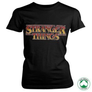 Stranger Things Fire Logo Organic Girly Tee, T-Shirt